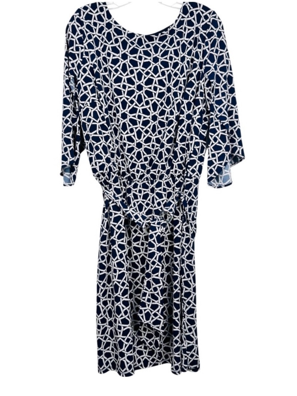Chaus Navy Print Dress Size 2X - Picture 1 of 16